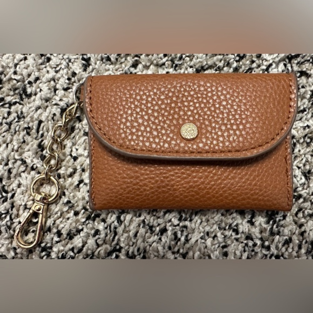 Anne Klein Pebbled Leather Keychain Wallet Clutch